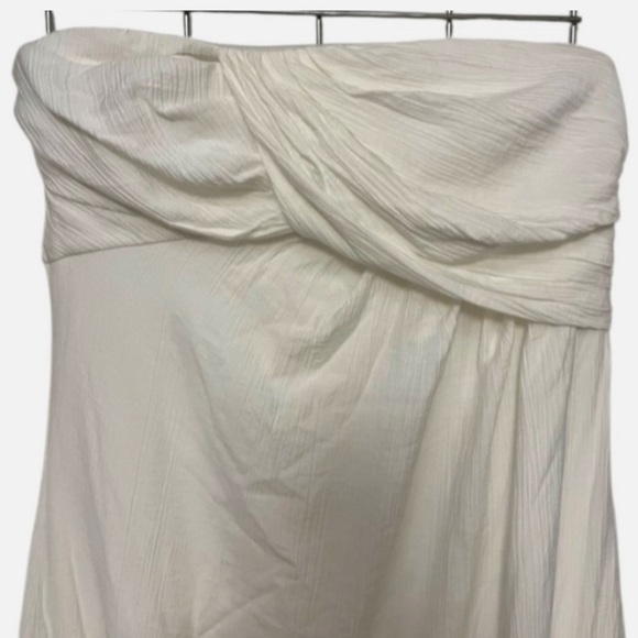 NWT Strapless Maxi Dress White Beach Bride Vacation Party Summer - Picture 6 of 8